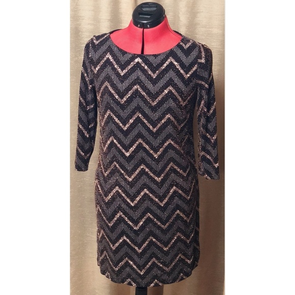 Black gold sequin dress - Picture 4 of 4